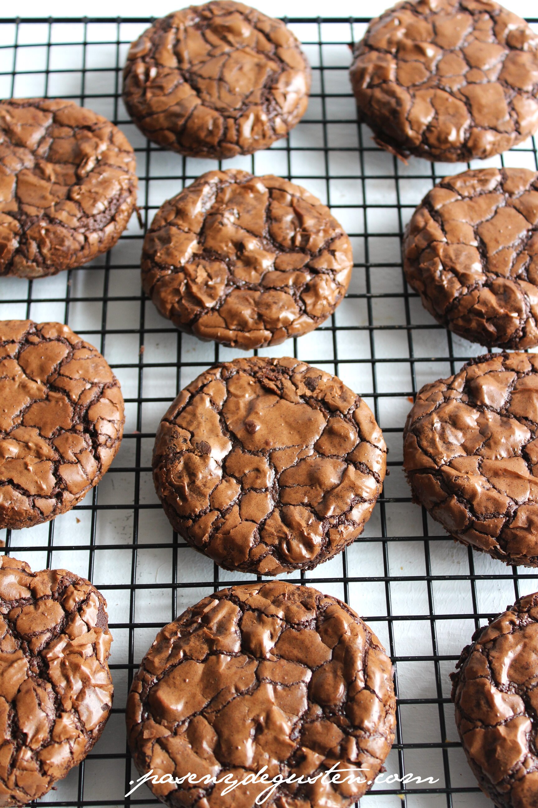 Galletas brownie apiladas